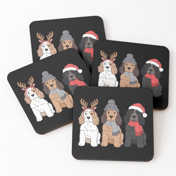 Item preview, Santa Reindeer Cocker Spaniel Christmas Cocker Lover designed and sold by tabdejinti.