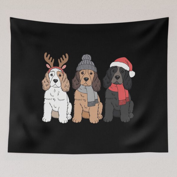 Item preview, Santa Reindeer Cocker Spaniel Christmas Cocker Lover designed and sold by tabdejinti.