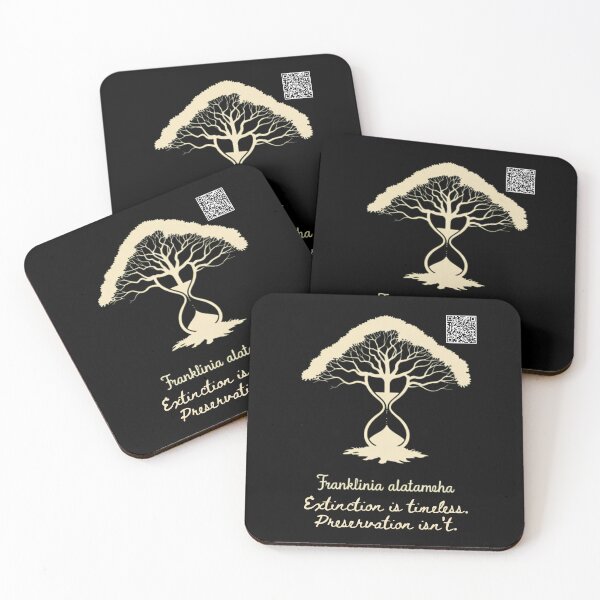 Item preview, The Franklin Tree | Hourglass Extinction Symbol | Botanical Conservation Art designed and sold by ThreadEclectic.