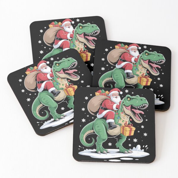Item preview, Santa Riding Dinosaur T rex Christmas Boys Men Xmas Squad designed and sold by tabdejinti.