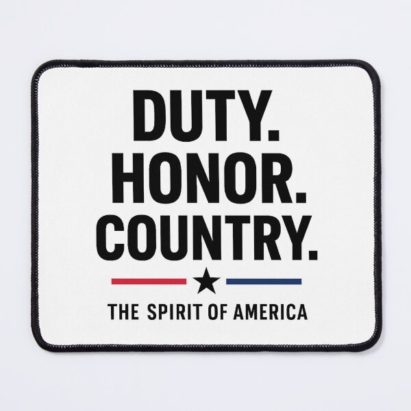 Item preview, Duty. Honor. Country. – Bold Patriotic Typography Design (Light Background Edition) designed and sold by Globalcitytees.