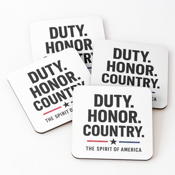 Item preview, Duty. Honor. Country. – Bold Patriotic Typography Design (Light Background Edition) designed and sold by Globalcitytees.