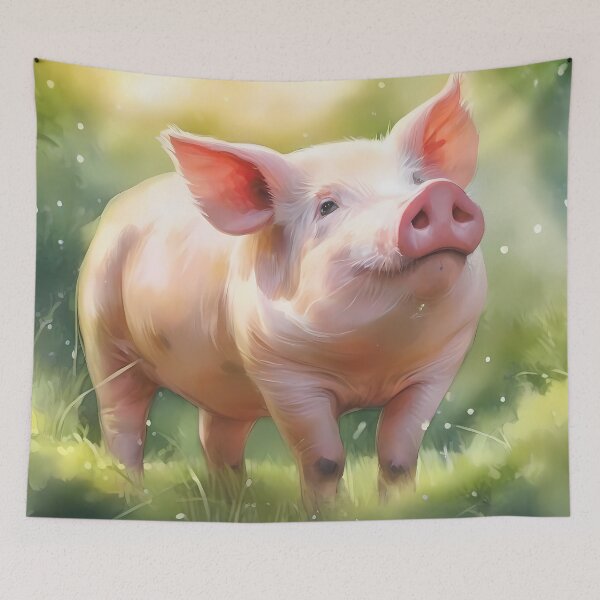 Item preview, Cute Pink Pig in Nature designed and sold by CalmnessbyChoice.