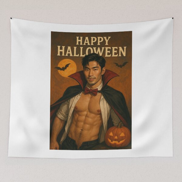 Item preview,  Halloween Vampire Greeting with Gay Dracula Theme designed and sold by Aryabek.