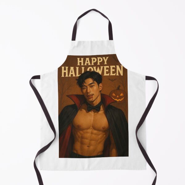 Item preview, Asian Flirty Halloween Vampire Greeting with Blood Drip designed and sold by Aryabek.