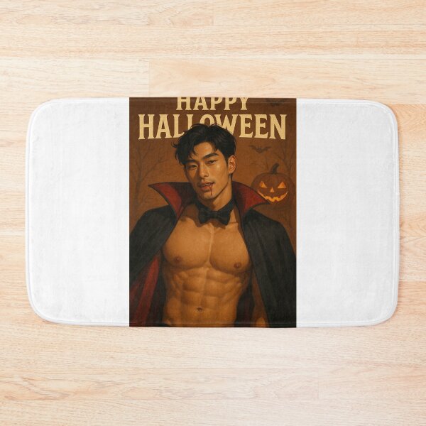 Item preview, Asian Flirty Halloween Vampire Greeting with Blood Drip designed and sold by Aryabek.