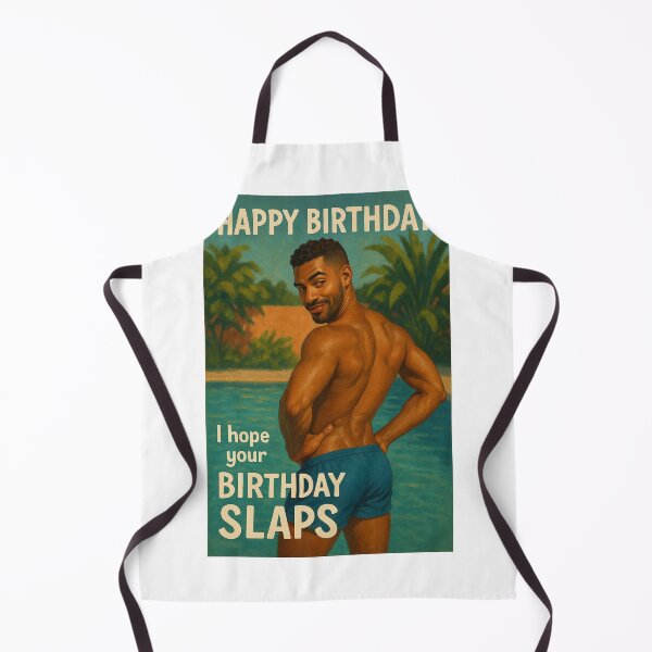 Item preview, Gay Birthday Greeting with Swimmer – Hope Your Birthday Slaps designed and sold by Aryabek.
