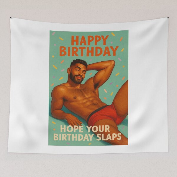 Item preview,  Sexy Gay Birthday Greeting – Confetti Celebration designed and sold by Aryabek.