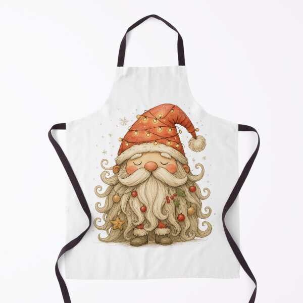 Item preview, Whimsical Christmas Gnome with Long Beard and Festive Hat designed and sold by sicty09Design.