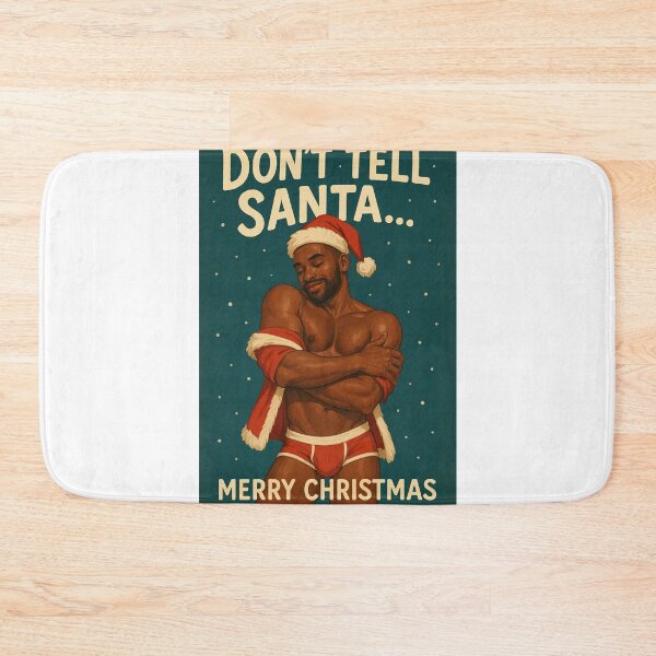 Item preview,  Naughty Gay Christmas Card – Don’t Tell Santa designed and sold by Aryabek.