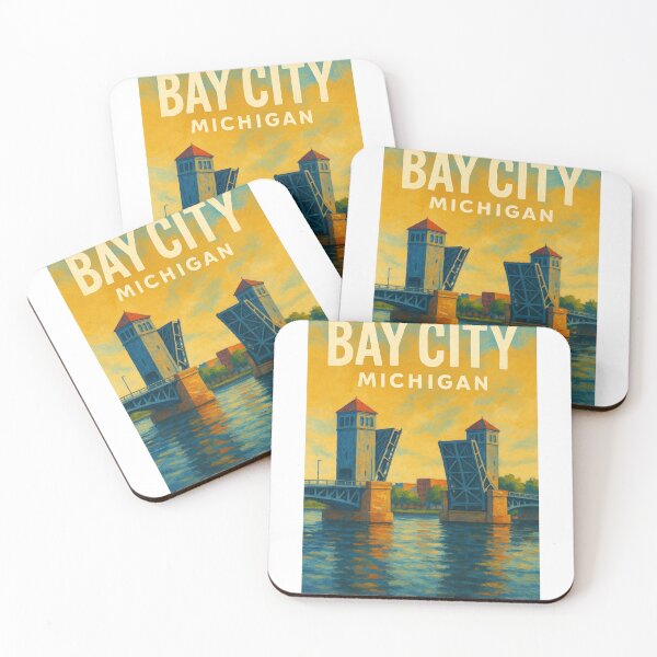 Item preview,  Bay City Michigan Drawbridge Over Saginaw River designed and sold by Aryabek.