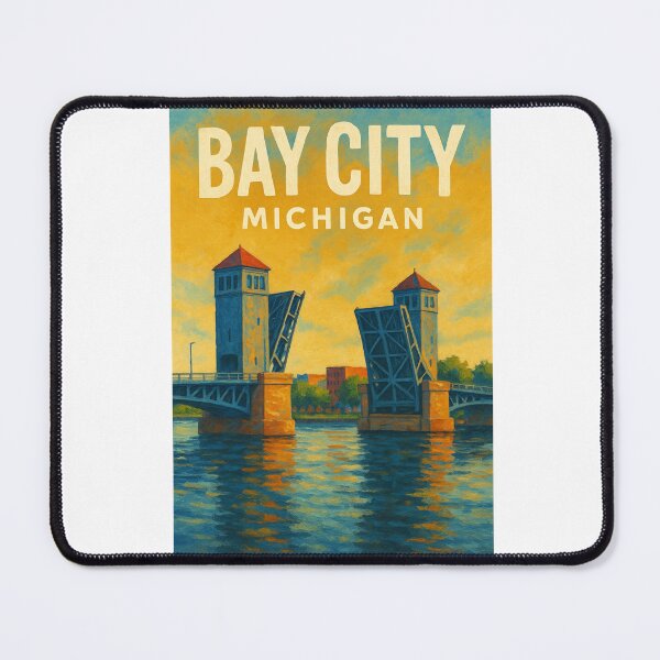 Item preview, Bay City Michigan Drawbridge Over Saginaw River designed and sold by Aryabek.