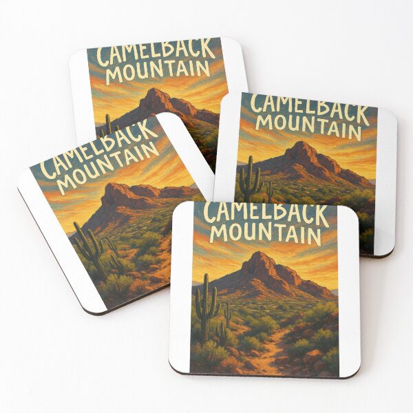 Item preview,  Camelback Mountain Sunset with Desert Trail – Arizona Landmark designed and sold by Aryabek.