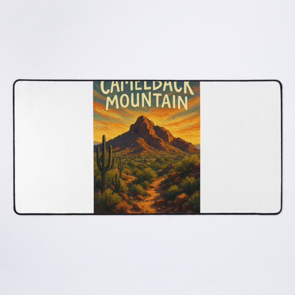 Item preview, Camelback Mountain Sunset with Desert Trail – Arizona Landmark designed and sold by Aryabek.