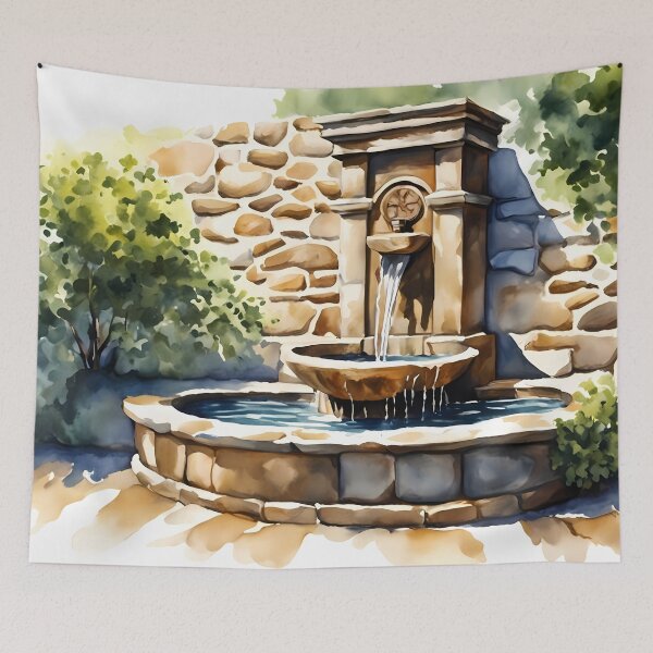 Item preview, Stone Fountain in Sunlight designed and sold by CalmnessbyChoice.