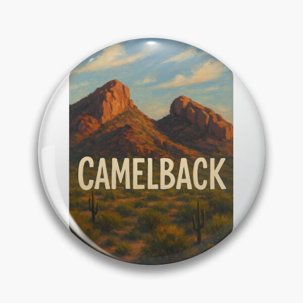 Artikelvorschau, Blick auf den Camelback Mountain mit blauem Himmel – Arizona Desert Icon entworfen und verkauft von Aryabek.