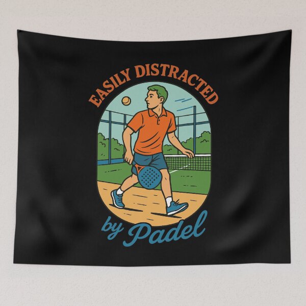 Item preview, Easily Distracted By Padel Funny Sport designed and sold by LuminOrb.