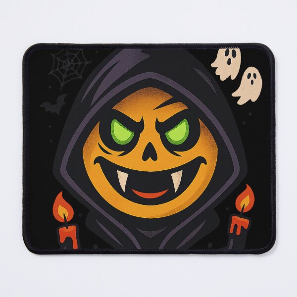 Item preview, Halloween Smiley – Vampiric pumpkin in a hooded cape designed and sold by Eric Nagel.