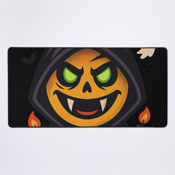 Item preview, Halloween Smiley – Vampiric pumpkin in a hooded cape designed and sold by Eric Nagel.