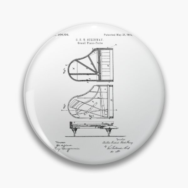 Item preview, Grand Piano Forte 1878 Patent Illustration – Vintage Music  designed and sold by EmeraldMusic.
