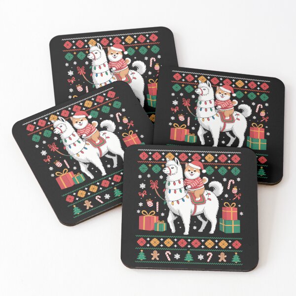 Item preview, Santa Shiba Inu Riding Llama Christmas Sweater Lover Owner designed and sold by ticlitule.