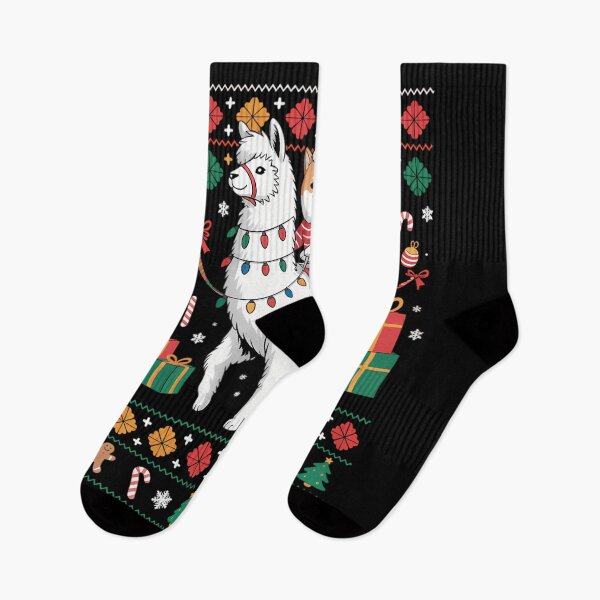 Item preview, Santa Shiba Inu Riding Llama Christmas Sweater Lover Owner designed and sold by ticlitule.