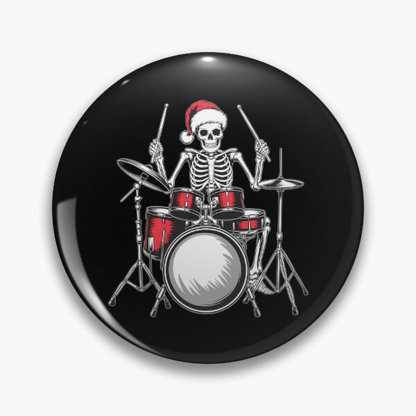 Artikelvorschau, Weihnachtsmann Skelett spielt Trommel Perkussionist Schlagzeuger Weihnachten entworfen und verkauft von ticlitule.