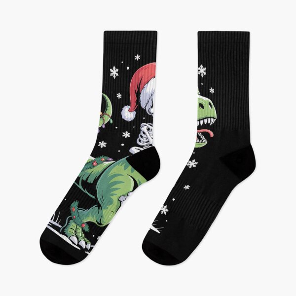 Item preview, Santa Skeleton Riding T-Rex Christmas Reindeer Lover designed and sold by ticlitule.