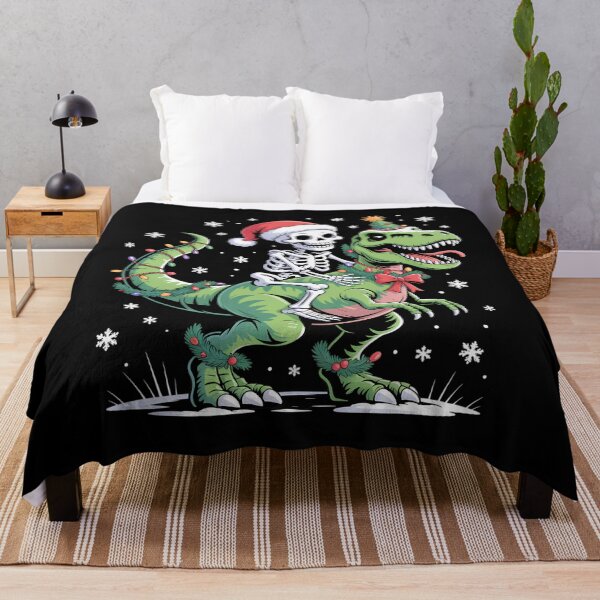 Item preview, Santa Skeleton Riding T-Rex Christmas Reindeer Lover designed and sold by ticlitule.