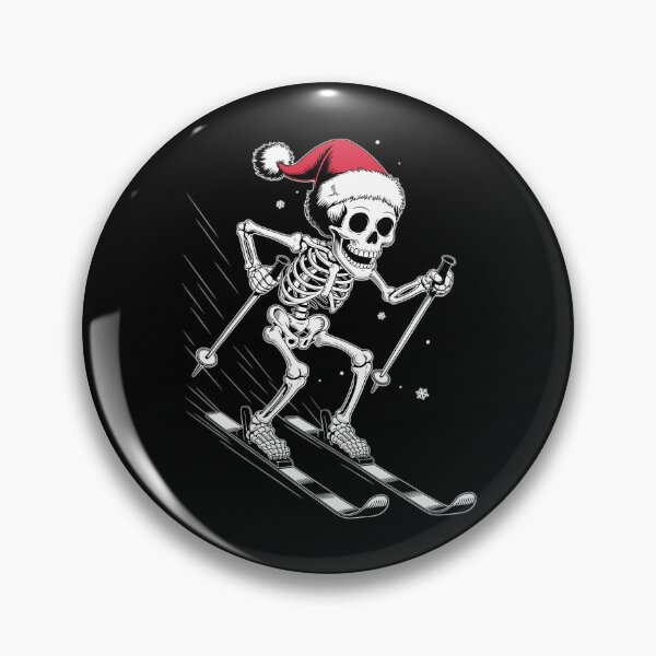 Artikelvorschau, Santa Skeleton Skifahren Lustiger Skifahrer Ski Racer Weihnachten entworfen und verkauft von ticlitule.