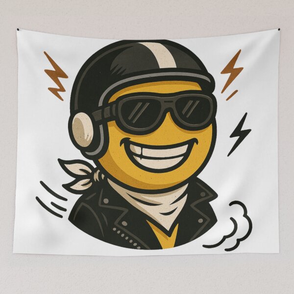 Item preview, Biker Smiley designed and sold by Eric Nagel.
