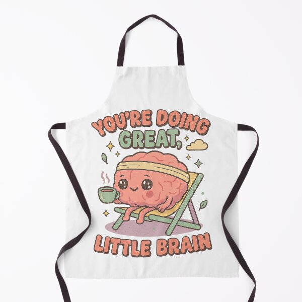 Item preview, You’re Doing Great, Little Brain – Kawaii Motivational Design designed and sold by Softly Studio.