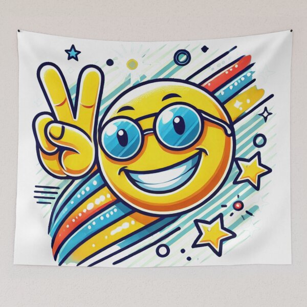 Item preview, Funny Victory Smiley - Positive Vibes designed and sold by Eric Nagel.