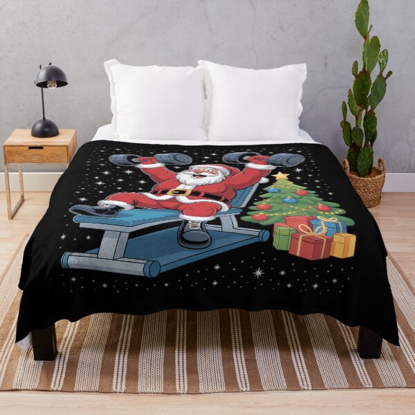 Item preview, Santa Weightlifting Gym Workout Fitness Christmas Tree Xmas designed and sold by ticlitule.