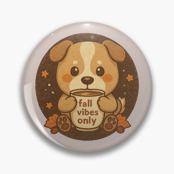 Item preview, Fall Vibes Only | Cute Kawaii Puppy Autumn Design designed and sold by Softly Studio.