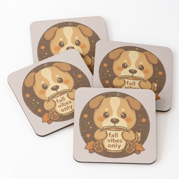 Item preview, Fall Vibes Only | Cute Kawaii Puppy Autumn Design designed and sold by Softly Studio.