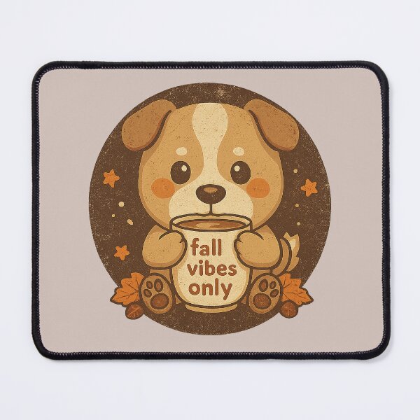 Item preview, Fall Vibes Only | Cute Kawaii Puppy Autumn Design designed and sold by Softly Studio.