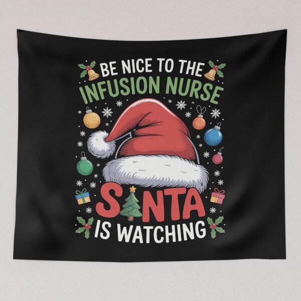 Item preview, Santa Xmas Pajamas Be Nice To The Infusion Nurse Christmas designed and sold by ticlitule.