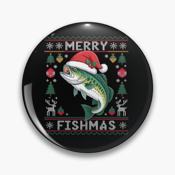 Item preview, Merry Fishmas Fishing Christmas Ugly Sweater  designed and sold by SlogariArt.