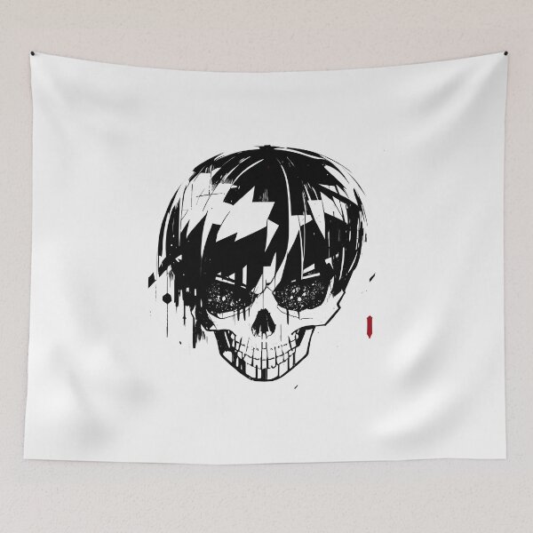 Item preview, Anime Manga Style Skull with Hair designed and sold by dreampik.
