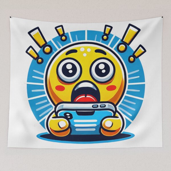 Item preview, Horrified cell phone Smiley designed and sold by Eric Nagel.