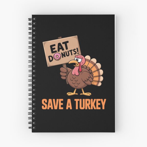 Item preview, Save The Turkeys Eat Donuts Funny Thanksgiving Turkey Day designed and sold by ticlitule.