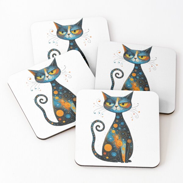 Item preview, Galaxy Cat Illustration – Cosmic Space Kitty Art with Stars and Planets designed and sold by sicty09Design.