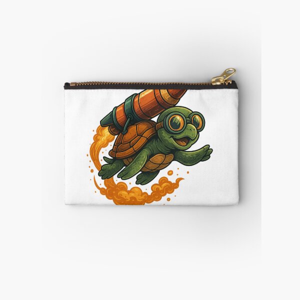 Item preview, Flying Turtle with Rocket & Goggles – Cartoon Illustration designed and sold by 9toNein.