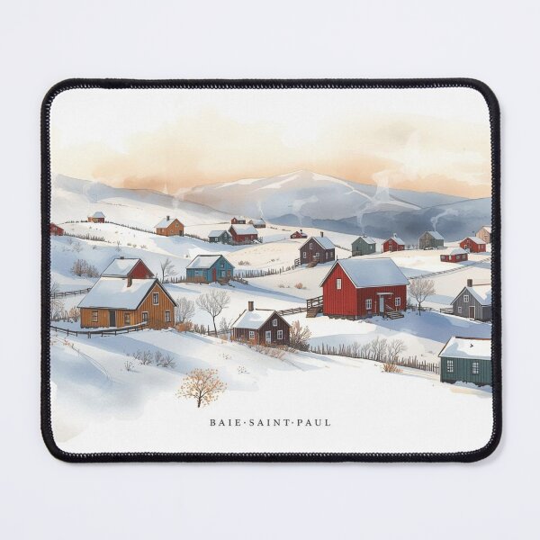 Item preview, Winter landscape in Baie-Saint-Paul, mountain houses designed and sold by StormArte.