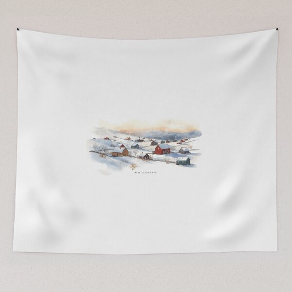 Item preview, Winter landscape in Baie-Saint-Paul, mountain houses designed and sold by StormArte.