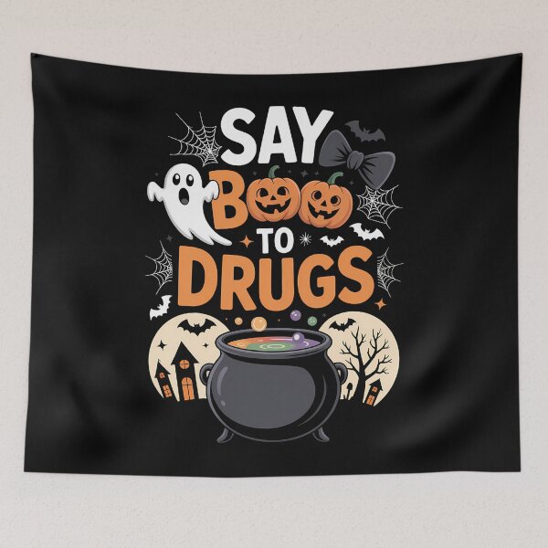 Artikelvorschau, Sagen Sie Buh zu Drogen Lustige Red Ribbon Week Awareness Halloween entworfen und verkauft von BiellaSar.