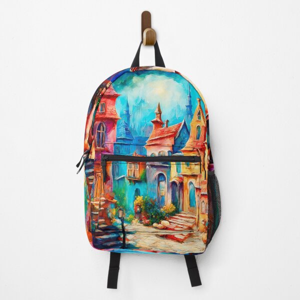 Item preview, Whimsical Watercolor Fairytale Town designed and sold by LanaGustavsson.