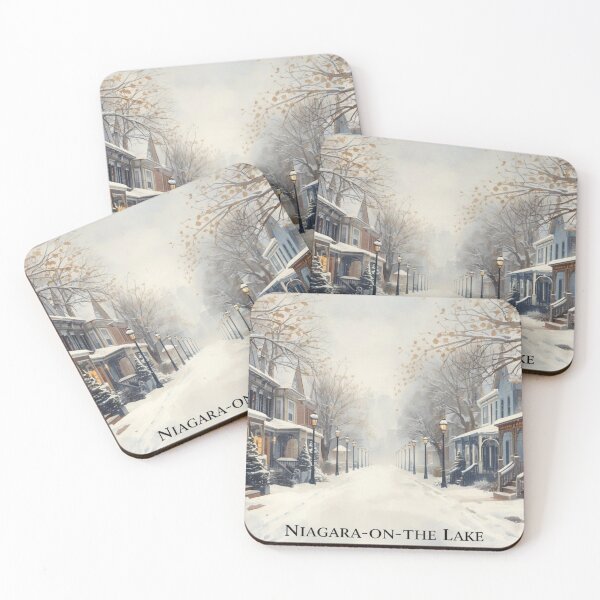 Item preview, Winter street in Niagara-on-the-Lake, warm lights designed and sold by StormArte.