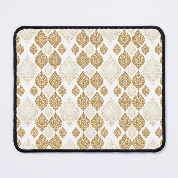Item preview, White and gold background ikat. designed and sold by Dechaphopearsri.